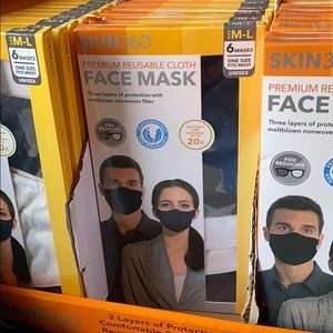 Unisex premium reusable cloth face mask 6 per box